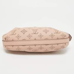 Pre Owned Louis Vuitton Magnolia Monogram Mahina Leather Scala Mini Pouch Bag