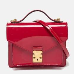 Pre Owned Louis Vuitton Fuchsia Vernis Monceau BB Bag
