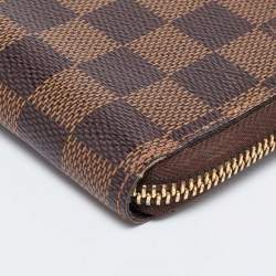 Louis Vuitton Damier Ebene Canvas Zippy Wallet