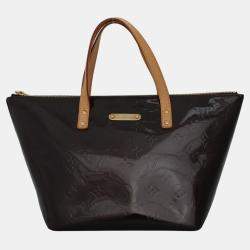 مملوكة مسبقًا Louis Vuitton Wine Monogram Vernis Leather Bellevue Bag 