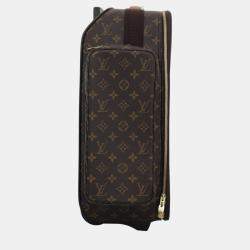Pre Owned Louis Vuitton Brown Monogram Canvas Bosphore Trolley Rolling Luggage Bag