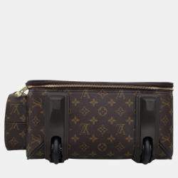 Pre Owned Louis Vuitton Brown Monogram Canvas Bosphore Trolley Rolling Luggage Bag
