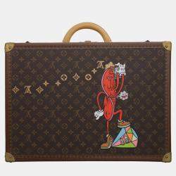 Louis Vuitton Brown Monogram Canvas Bisten 55 Luggage Bag 