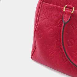 Louis Vuitton scarlet Monogram Empreinte Leather Speedy Bandouliere Size 25