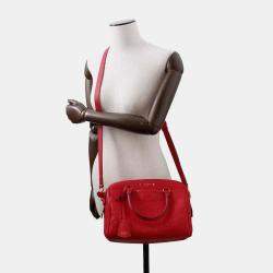 Louis Vuitton scarlet Monogram Empreinte Leather Speedy Bandouliere Size 25