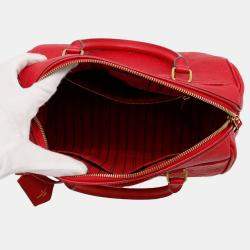 Louis Vuitton scarlet Monogram Empreinte Leather Speedy Bandouliere Size 25