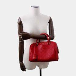 Louis Vuitton scarlet Monogram Empreinte Leather Speedy Bandouliere Size 25