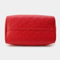 Louis Vuitton scarlet Monogram Empreinte Leather Speedy Bandouliere Size 25