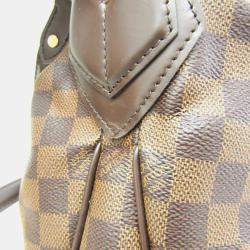 Pre Owned Louis Vuitton Ebene Damier Evora MM Handbag