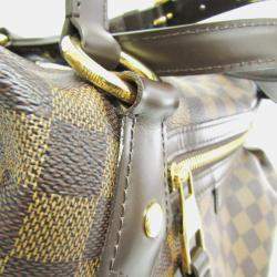 Pre Owned Louis Vuitton Ebene Damier Evora MM Handbag