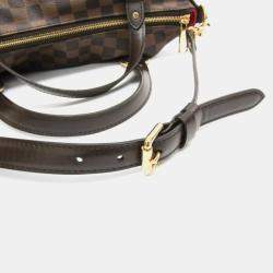 Pre Owned Louis Vuitton Ebene Damier Evora MM Handbag