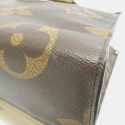 Louis Vuitton Beige Brown Monogram Reverse On The Go GM Shoulder Bag