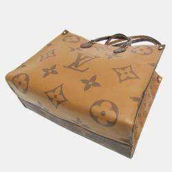 Louis Vuitton Beige Brown Monogram Reverse On The Go GM Shoulder Bag