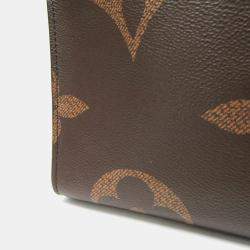 Louis Vuitton Beige Brown Monogram Reverse On The Go GM Shoulder Bag