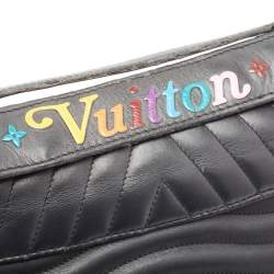 Louis Vuitton Black Leather Chain New Wave MM Bag