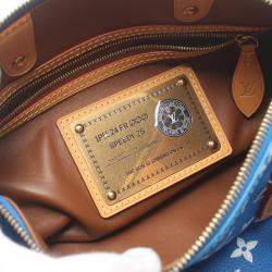 Louis Vuitton Blue Leather Speedy Bandouliere 25 Boston Bag