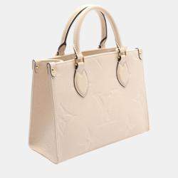 Louis Vuitton Leather Monogram Empreinte Ivory On The Go Pm Handbag