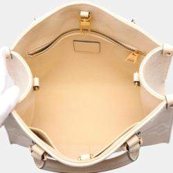 Louis Vuitton Leather Monogram Empreinte Ivory On The Go Pm Handbag