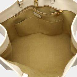 Louis Vuitton On The Go Gm Monogram Shoulder Empreinte Beige Tote Bag