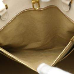 Louis Vuitton On The Go Gm Monogram Shoulder Empreinte Beige Tote Bag
