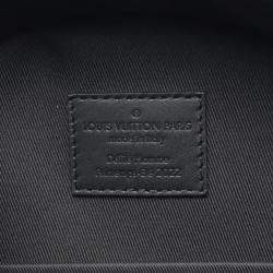 Pre Owned Louis Vuitton Brown Black Wheel Box Coated Canvas Leather Monogram Shoulder Bag