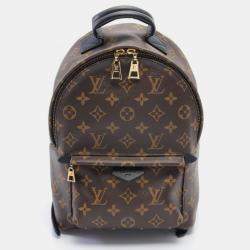 Louis Vuitton Palm Springs Pm Monogram Coated Canvas Leather Brown Black Rucksack Backpack