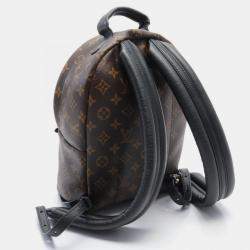 Louis Vuitton Palm Springs Pm Monogram Coated Canvas Leather Brown Black Rucksack Backpack