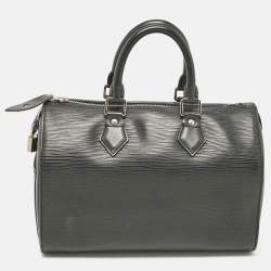 Pre Owned Louis Vuitton Black Epi Leather Speedy 25 Bag