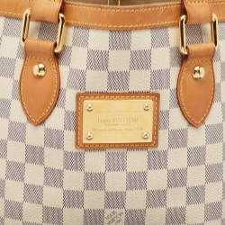 Pre Owned Louis Vuitton Damier Azur Canvas Hampstead PM Bag
