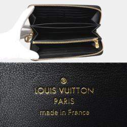 Louis Vuitton Black Leather Monogram Zippy Wallet