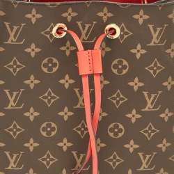 Pre Owned Louis Vuitton Coquelicot Red Monogram Canvas NeoNoe MM Bag