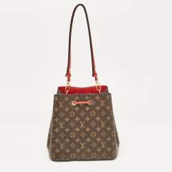 Pre Owned Louis Vuitton Coquelicot Red Monogram Canvas NeoNoe MM Bag