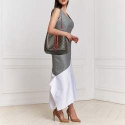 Pre Owned Louis Vuitton Coquelicot Red Monogram Canvas NeoNoe MM Bag