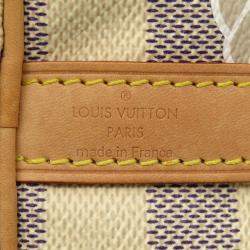 Louis Vuitton Beige Damier Azur Speedy Bandouliere Nautical Size 25