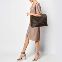 Pre Owned Louis Vuitton Reverse Monogram Canvas On The Go GM Bag