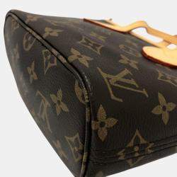 Pre Owned Louis Vuitton Neverfull BB Monogram Canvas Brown Bag