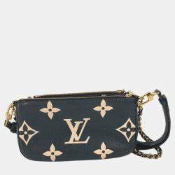 Louis Vuitton Black Beige Monogram Empreinte Bicolor Shoulder Bag