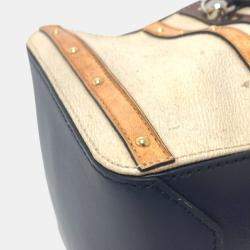 Louis Vuitton Black/Beige Chain Hand Bag