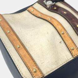 Louis Vuitton Black/Beige Chain Hand Bag