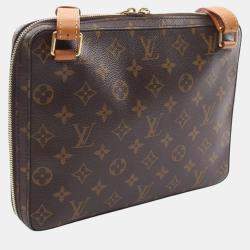 Louis Vuitton Coated Canvas Leather Brown Soft Trunk PM Monogram Shoulder Bag