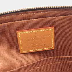 Louis Vuitton Coated Canvas Leather Brown Soft Trunk PM Monogram Shoulder Bag