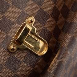 Pre Owned Louis Vuitton Magnolia Pink Damier Ebene Canvas Clapton Backpack