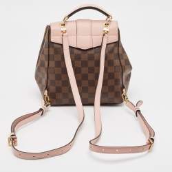 Pre Owned Louis Vuitton Magnolia Pink Damier Ebene Canvas Clapton Backpack