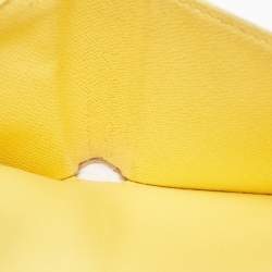 Louis Vuitton Jaune Pale Leather and Damier Azur Canvas Zoe Wallet