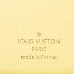 Louis Vuitton Jaune Pale Leather and Damier Azur Canvas Zoe Wallet