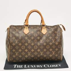Pre Owned Louis Vuitton Monogram Canvas Speedy 35 Bag