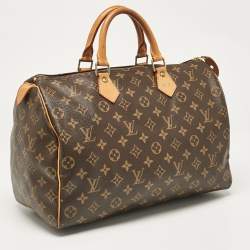 Pre Owned Louis Vuitton Monogram Canvas Speedy 35 Bag