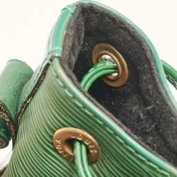 Pre Owned Louis Vuitton Green Epi Leather Petit Noe Bag