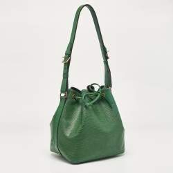 Pre Owned Louis Vuitton Green Epi Leather Petit Noe Bag