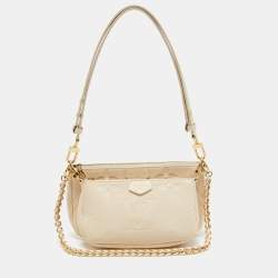 Pre Owned Louis Vuitton Cream Empreinte Leather Multi Pochette Accessoires Bag